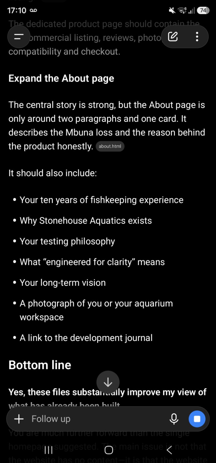 Stonehouse Aquatics aquarium